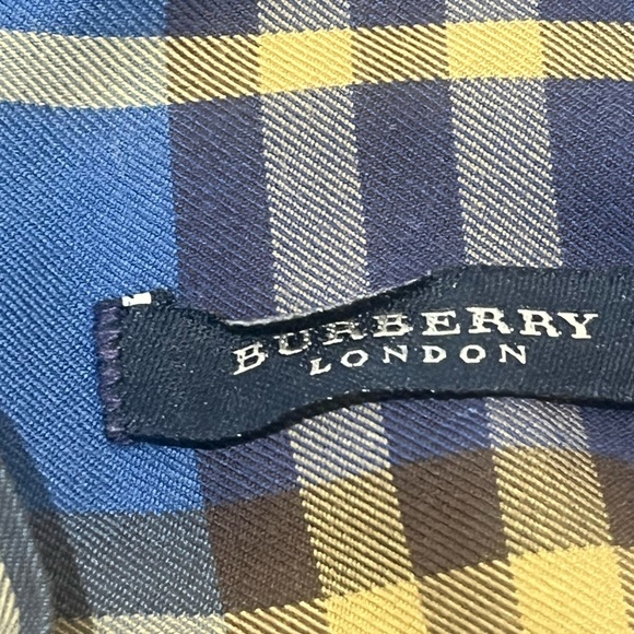 Burberry Blue and Tan Plaid Men's Shirt - Picture 7 of 10